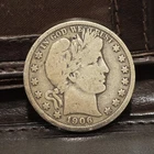 1906 D Silver Barber Half Dollar, 90% Silver, Good Condition, Low Mintage