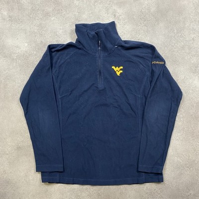 Columbia Fleecejacke Herren Large Vintage Quarter Zip Pull Over Sweatshirt, blau