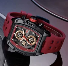 Richard Fashion Style Rapper Mille Bordeaux Deal Skeleton Watch