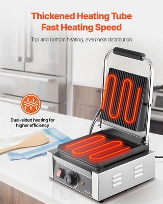 Commercial Panini Grill, for Hamburger Steak Bacon