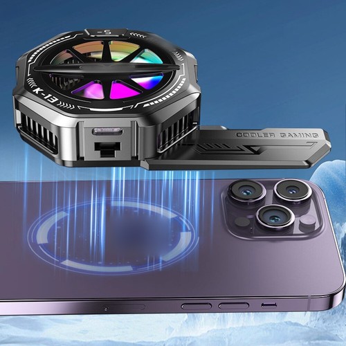 RGB Handy Kühler mit Magnetabsaugung für effiziente Kühlung und Display - Zdjęcie 2 z 12