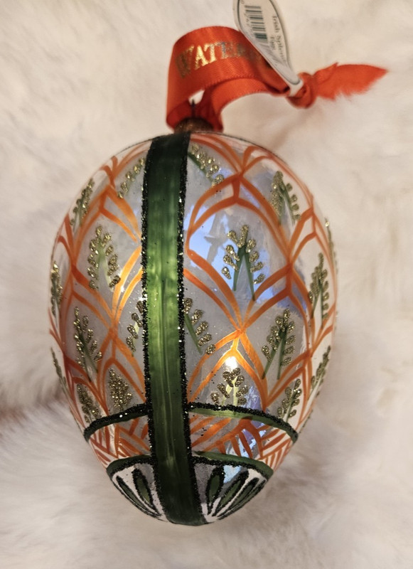 New Waterford Holiday Heirlooms Ornament Irish Splendor Easter Egg 2005 Retired