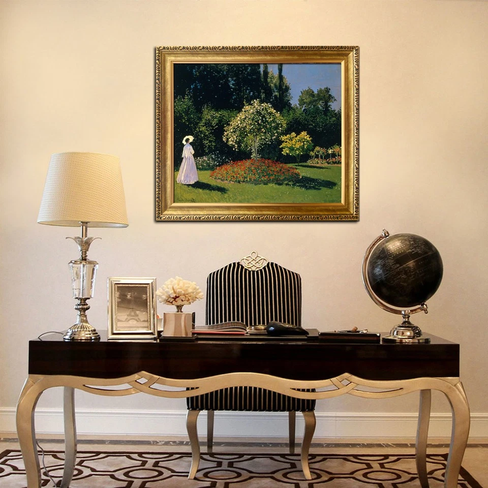 Jeanne-Marguerite Lecadre en el jardín Claude Monet pintura al óleo lienzo impresiones Foto 2 de 4