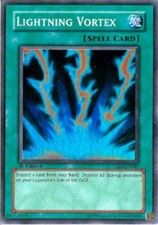 Yugioh! MP Lightning Vortex - FET-EN040 - Super Rare - 1st Edition Moderately Pl