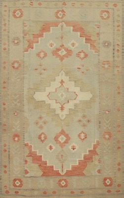 Kilim Room Size Area Rug 7x10 Nomad Geometric Wool Hand-woven Reversible Carpet