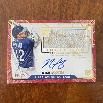 Nick Loftin 2024 TOPPS INCEPTION First Milestone auto  08/25 Game Used Base  