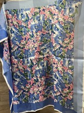 Vintage Vibrant Scarf Flower Head Neck Scarf 30  x30  New Old Stock With Tags 