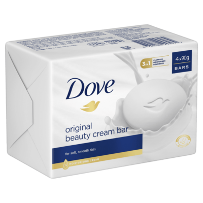 Dove Beauty Cream Seife 4x100g – Mit ¼ Feuchtigkeitscreme, Für Hände & Gesicht, Sanfte Reinigung