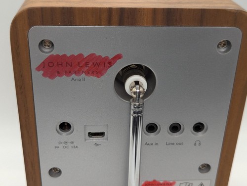 FAULTY John Lewis Aria II DAB+/FM radio oak brown READ DESCRIPTION - Picture 9 of 12