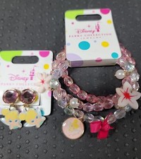 Disney Parks exclusive Tinker Bell girls clip on earrings and bracelet set