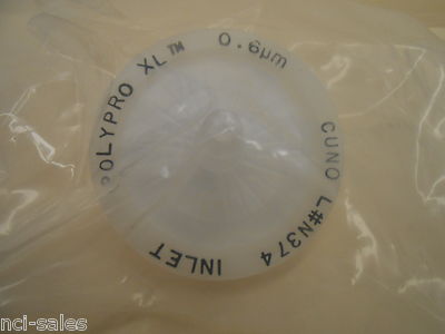 50mm CUNO L#N374 POLYPRO XL FILTER CAPSULE 0.6µm PORE SIZE 3 SERRATION HOSE BARB