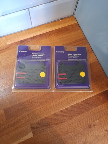 2x WHSmith Black Correction Carbon Ribbon Group 2699 SC Erika Olivetti Typwriter
