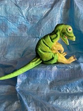 Títere de dinosaurio T-Rex verde neón hecha por HANSA