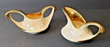 Antique Sugar and Creamer Pearlescent 22kt Gold Trimmed Rare & Beautiful