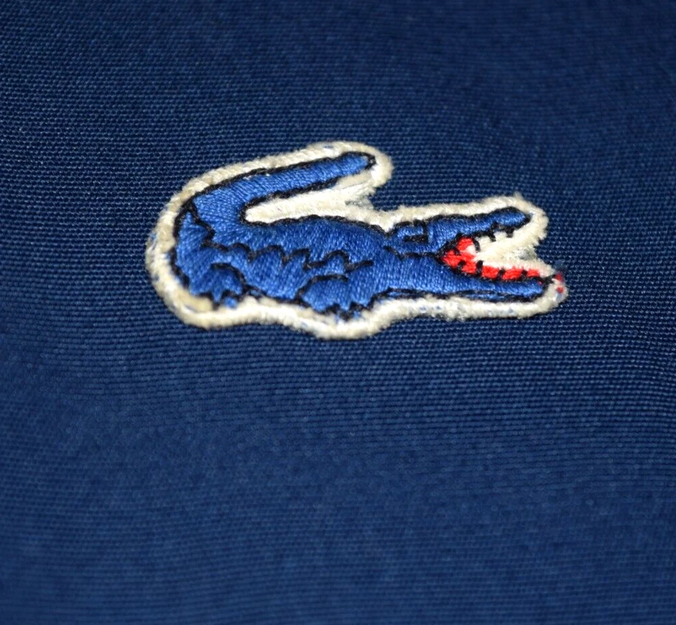 Chaqueta Lacoste De Colección IZOD Lacoste Talla L Años 80 Azul Cocodrilo Azul Chaqueta Harrington Foto 2 de 4
