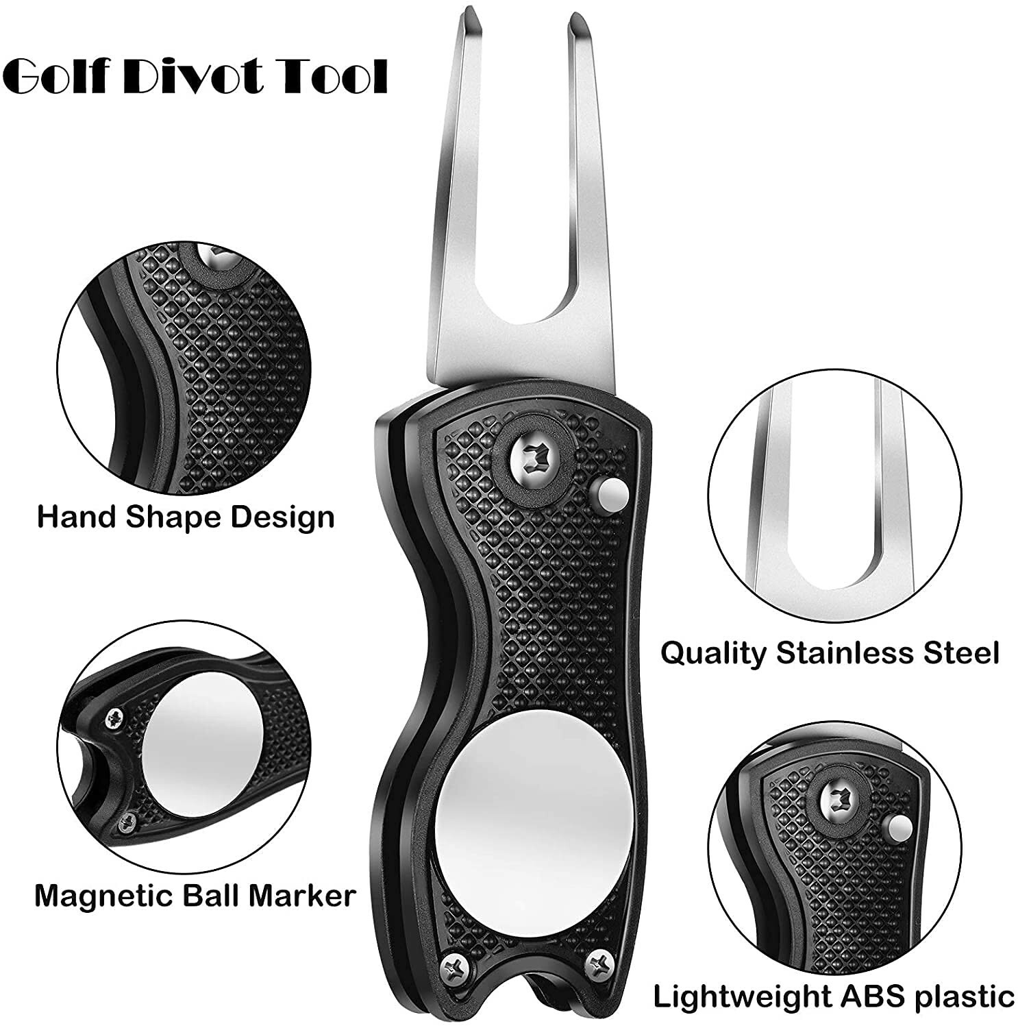 Golf Accessory Kit 7 Piece TAAB Golf Accessory Set Pack Divot Tool