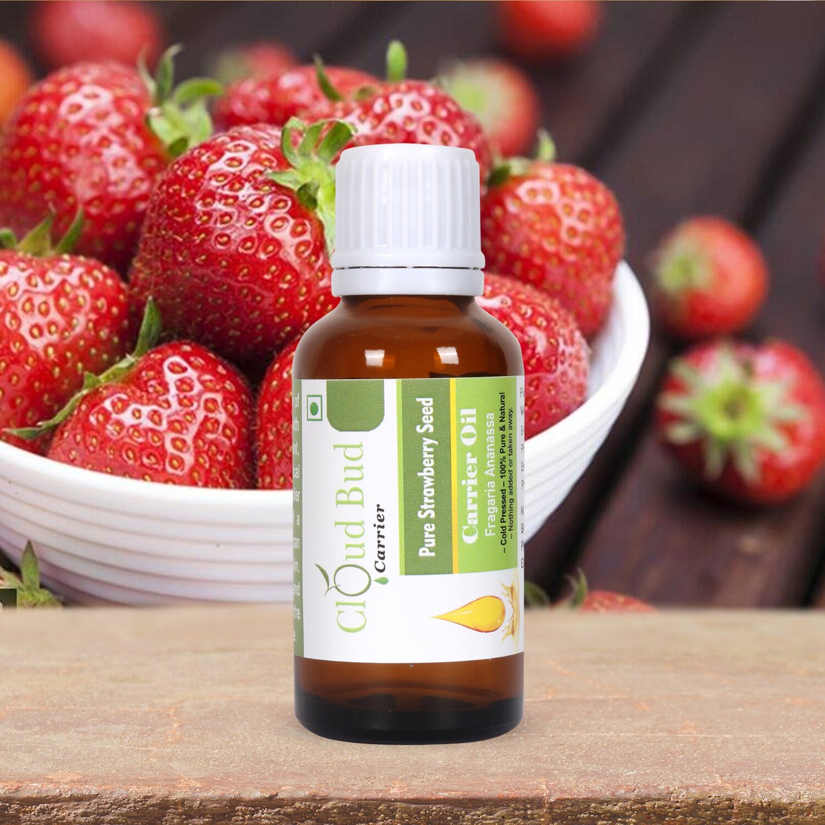Pure Strawberry Seed Oil Fragaria Ananassa Natural Uncut Cold Pressed For  Skin