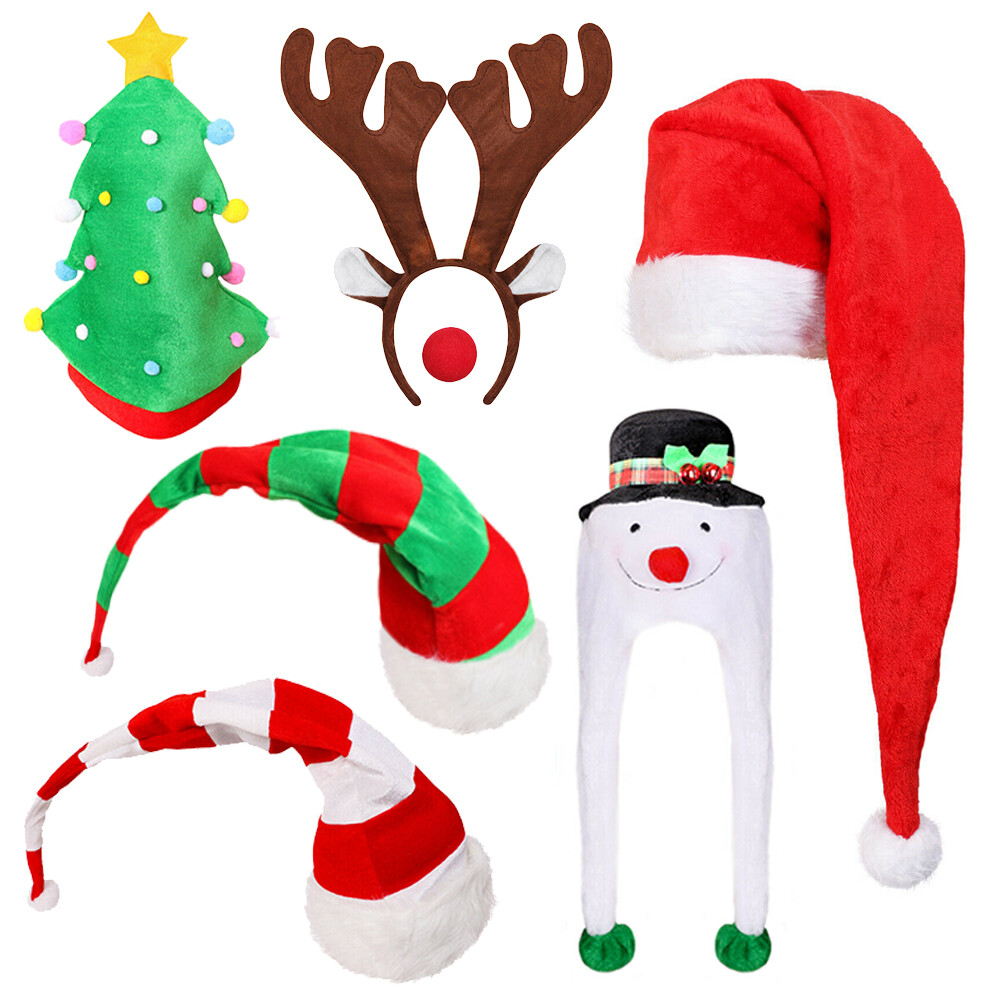 white christmas dresses Adults Slick Santa Red & White Fedora Hat