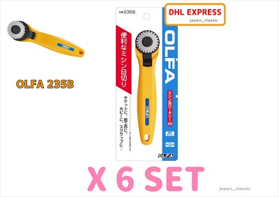 OLFA 235B PERFORATION ROTARY CUTTER AMBIDEXTROUS 28mm DIAMETER ROUND BLADE X 6