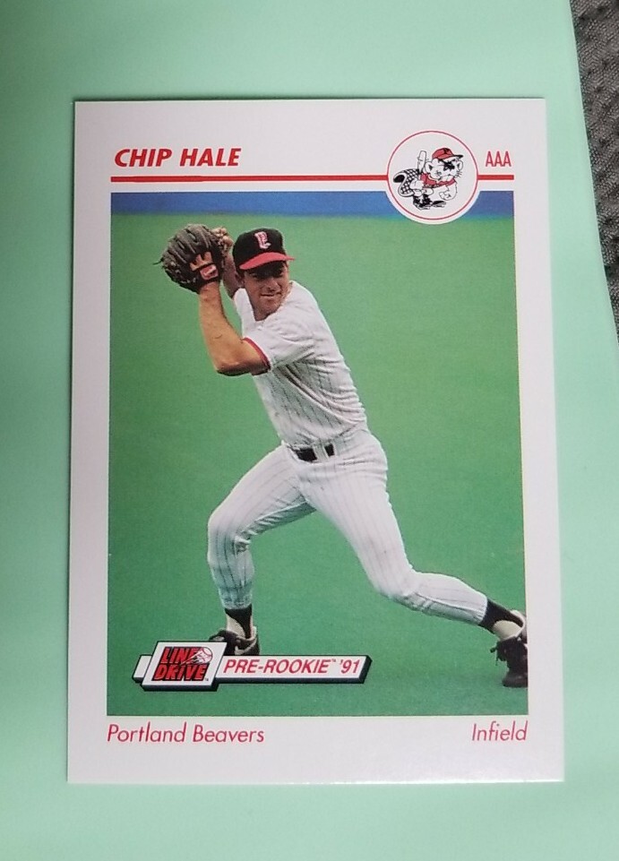 1991 Line Drive AAA #409 Chip Hale - Portland Beavers 