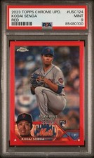 2023 Topps Chrome Update Kodai Senga Red Rookie Debut RC #3/5 PSA 9 MINT