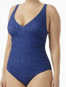 Nwt Tyr Women S Swimsuit Blue Mantra V Neck Controlfit One Piece Size 8 Ebay