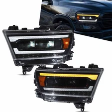 VLAND Projector Headlights LED For 2019-2024 Dodge-Ram 1500 w/Dynamic animation