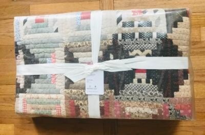 Pottery Barn Jaxson Printed Quilt Queen 2 Standard Shams Patchwork Jaxsom 3pc 