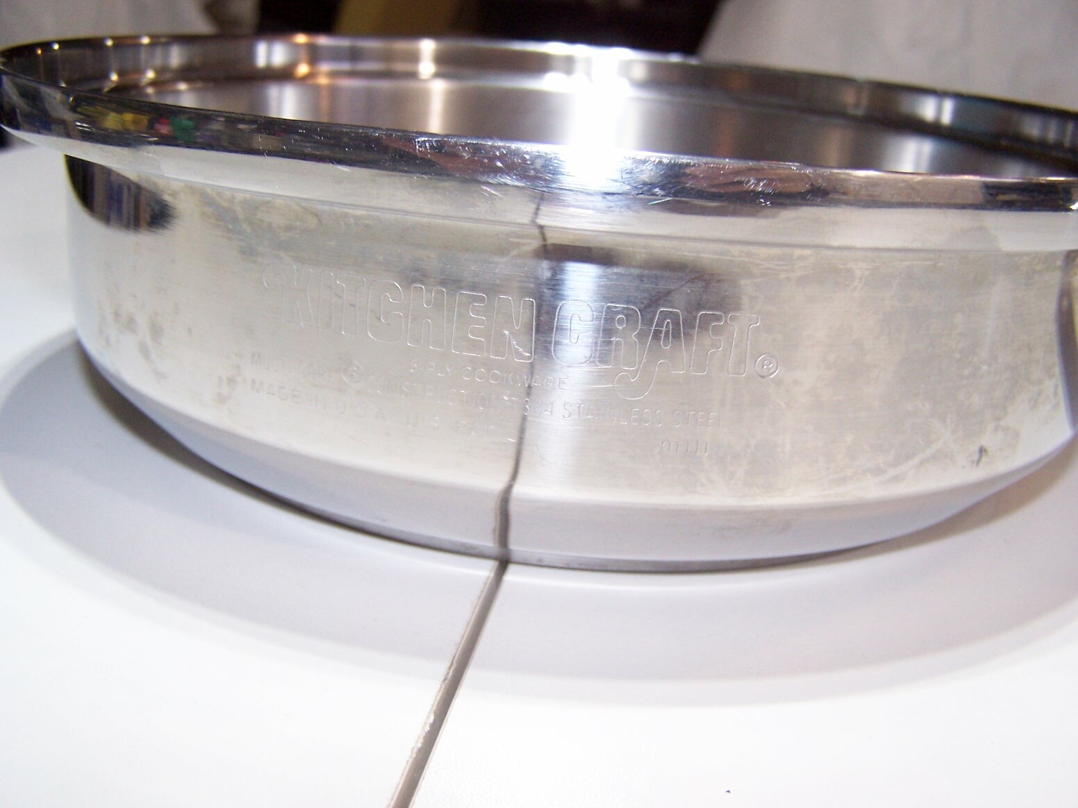 Vtg Kitchen Craft Skillet Sauce Pan West Bend T304 Stainless 5 Ply