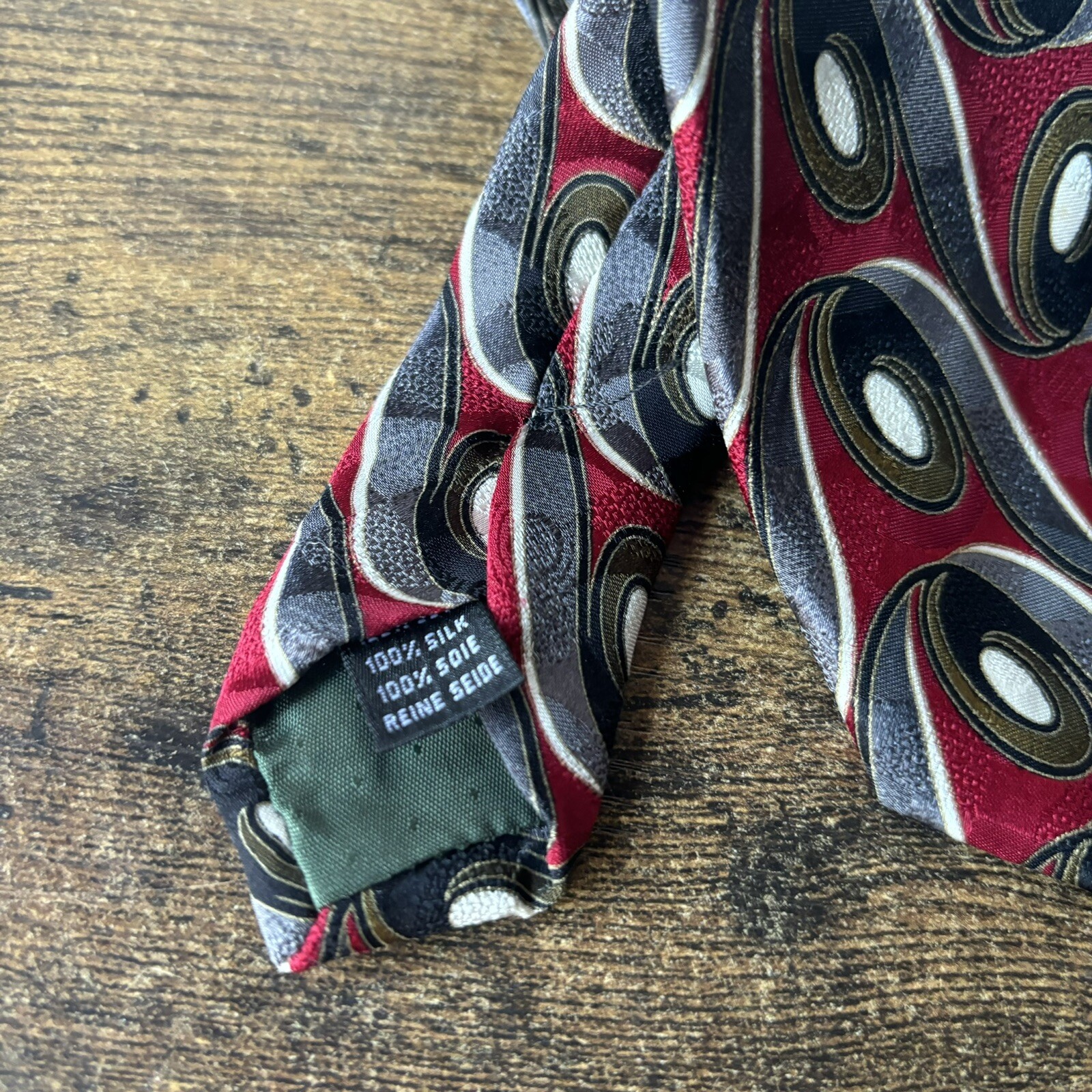VTG Basic Elements Men’s Silk Necktie Blue Red Wh… - image 13