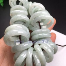 Myanmar jade A-grade ring with simple Chinese style plain circle Random shipment