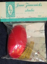 JUNE ZIMONICK'S STUDIO Christmas Ornament Craft Kit - "CHISTMAS FLOWER" Red 55
