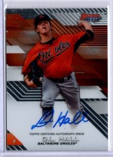 2017 Bowmans Best Baseball #B17-DH D.L. Hall ROOKIE AUTO ORIOLES