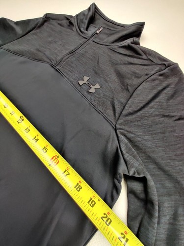 Felpa Pullover Under Armour Loose Fit Uomo Small Nera Spessore 1/4 Zip "Nuova" - Foto 10 di 12