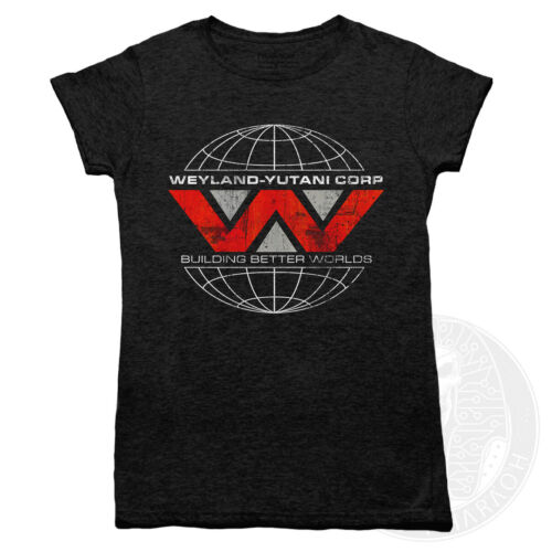 T-shirt femme logo Weyland Yutani Aliens Nostromo Corp Xenomorph LV426 M41A - Photo 1 sur 4