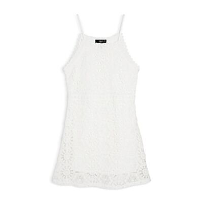 Aqua Girl White Floral Lace Dress Size M 9/10