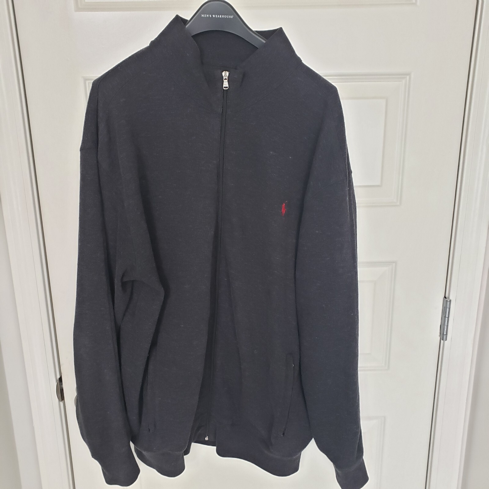 Maglione pony Polo Ralph Lauren Performance cerniera intera grigio uomo taglia XLTall