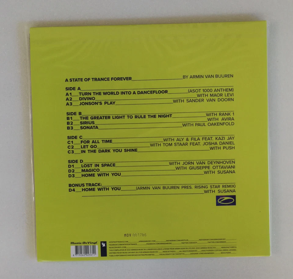 12" LP Yellow Green Vinyl Armin Van Buuren State Of Trance Limited Of 3000 -LN23 Foto 2 de 3
