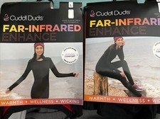 CUDDL DUDS FAR-INFRARED MED OR LG LONG SLEEVE CREW W THUMBHOLES  LEGGINGS