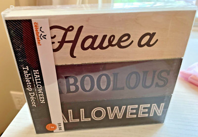Halloween Wood Table Top Decor