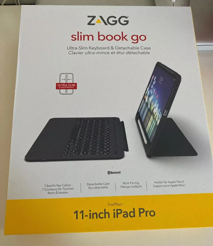Paquete Zagg Slim Book Go para iPad Pro de 11 pulgadas y lápiz digital Logitech iPad Foto 3 de 4