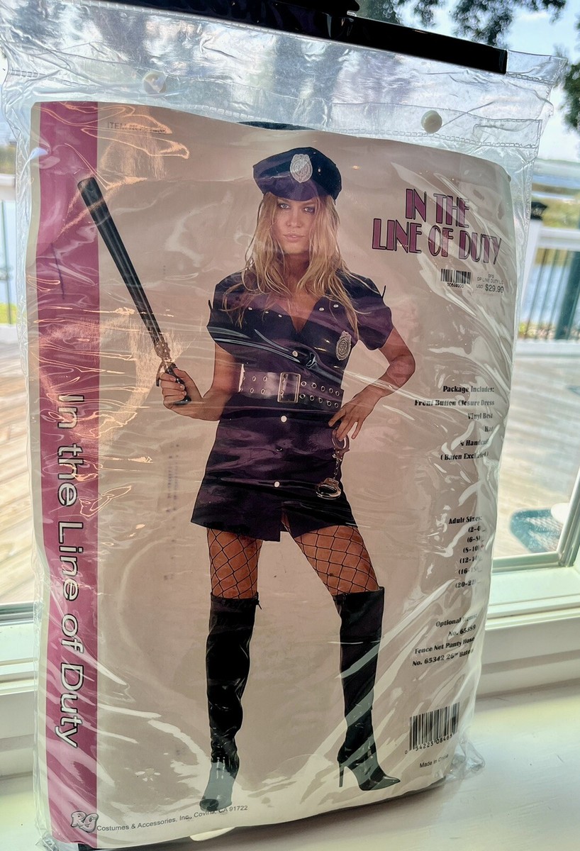 Naughty Cop/Police Woman's Costume Sz 8-10 In The Line Of Duty