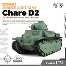 MRY-SFW SS72658 1/72 25mm Military Model Kit France Chare D2 Light Tank
