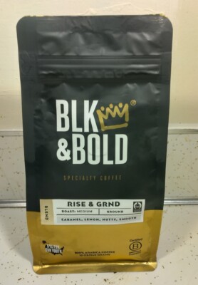 BLK & Bold Rise & GRND Coffee Blend Fair Trade 12oz Pack Of 1 New Passed Date