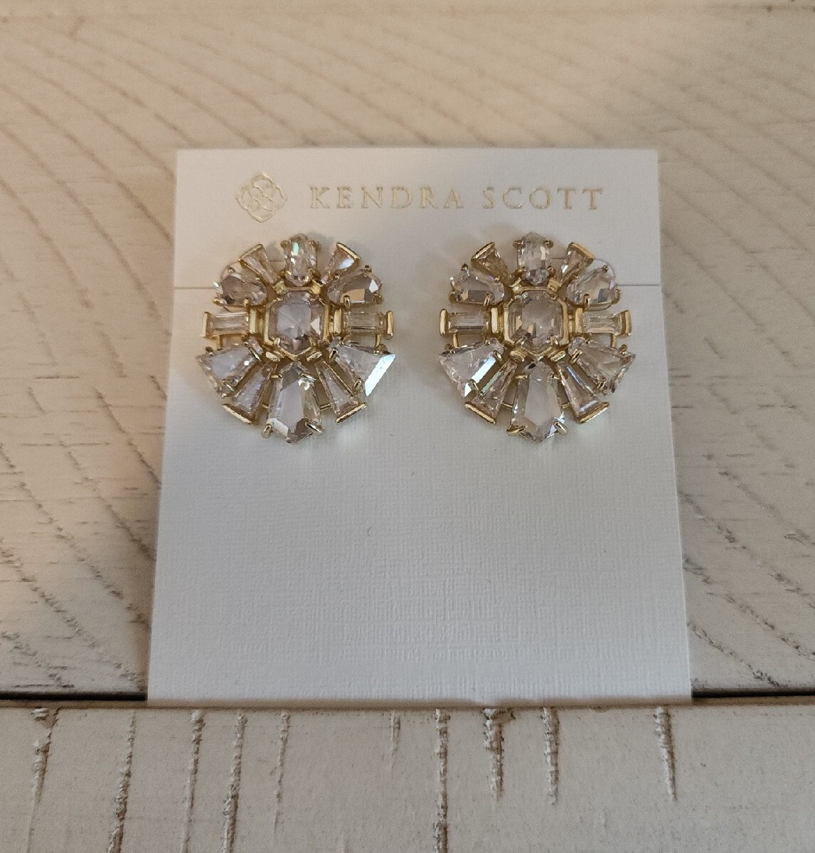 Kendra Scott Jentry Gold Stud Earrings in Lustre Glass eBay