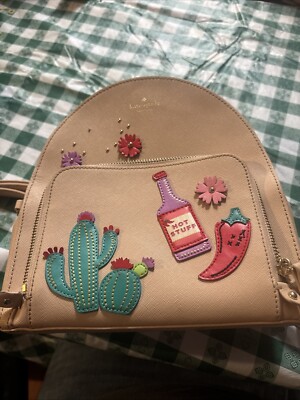 ? KATE SPADE Cactus Chilli Flowers BACKPACK Summe Spring Backpack ?? Kate Spade Wilson Road Poppy Mini Bradley Nylon Backpack  main image 4