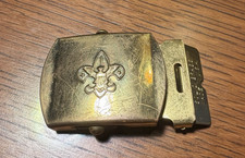 Vintage Boy Scout Brass Belt Buckle Solid Brass Made in USA