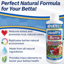 Advatec Healthy Betta Aquariun additive 4oz Essentials for aquariums Free Ship 
