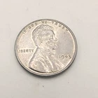 BRILLIANT UNCIRCULATED 1943 STEEL CENT WHEAT CENT WORLD WAR II PENNY