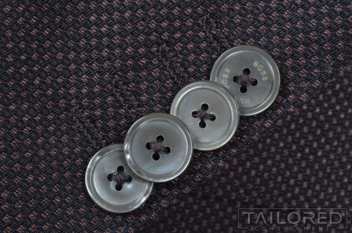 NWT - HUGO BOSS Solid Deep Burgundy 100% Wool Blazer Sport Coat Jacket - 38 S thumbnail 5